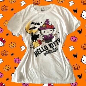 Hello Kitty Sanrio Cute Halloween Tee T-shirt Women Girls Size Large